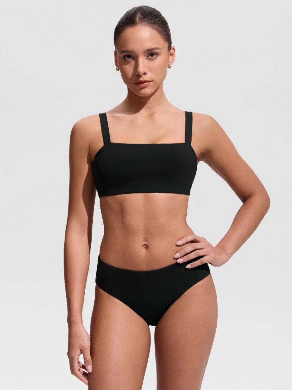 Square Neck Wide Flat Straps Bikini Top